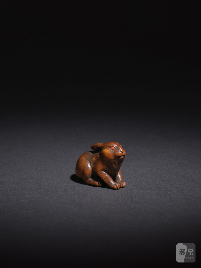 木彫根付 兎 銘「一山」 19世紀 | NETSUKE EN BOIS REPRÉSENTANT UN LIÈVRE - 图4